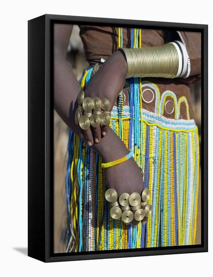 Finery of a Datoga Woman, Tanzania-Nigel Pavitt-Framed Stretched Canvas