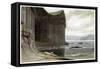 Fingal's Cave, Staffa, Outer Hebrides, Scotland. 1814-William Daniell-Framed Stretched Canvas