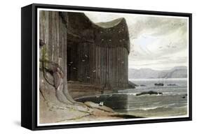 Fingal's Cave, Staffa, Outer Hebrides, Scotland. 1814-William Daniell-Framed Stretched Canvas