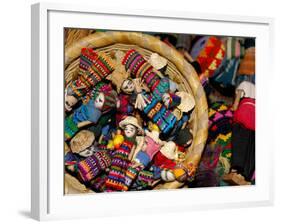 Finger Dolls, Traditional Textiles, Textile Museum, Casa del Tejido, Antigua, Guatemala-Cindy Miller Hopkins-Framed Photographic Print