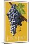 Finger Lakes, New York - Wine Grapes - Letterpress-Lantern Press-Mounted Art Print