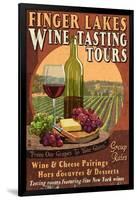 Finger Lakes, New York - Wine Tasting-Lantern Press-Framed Art Print