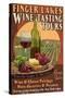 Finger Lakes, New York - Wine Tasting-Lantern Press-Stretched Canvas