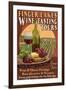 Finger Lakes, New York - Wine Tasting-Lantern Press-Framed Art Print