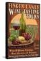 Finger Lakes, New York - Wine Tasting-Lantern Press-Framed Stretched Canvas