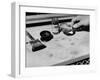 Fingerprint Powder, Brush and Magnifying Glass Used in the Detection of the Prints-Carl Mydans-Framed Photographic Print