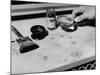 Fingerprint Powder, Brush and Magnifying Glass Used in the Detection of the Prints-Carl Mydans-Mounted Photographic Print