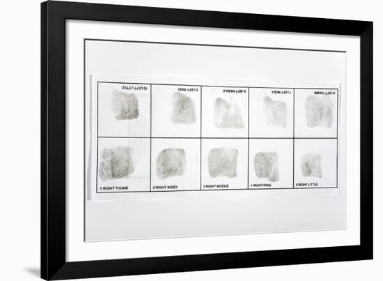 Fingerprint Record Card-Victor De Schwanberg-Framed Photographic Print