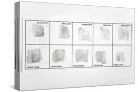 Fingerprint Record Card-Victor De Schwanberg-Stretched Canvas