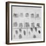 Fingerprint Record Sheet from the Navy Department in 1912-null-Framed Art Print