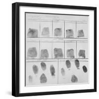 Fingerprint Record Sheet from the Navy Department in 1912-null-Framed Art Print