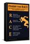 Finish the RACE - Responding to Prompts-Gerard Aflague Collection-Framed Stretched Canvas