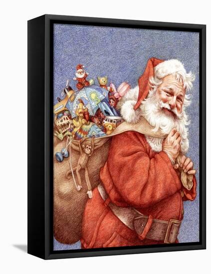 Finished Santa-Anne Yvonne Gilbert-Framed Stretched Canvas