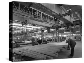 Finished Steel in a Warehouse, Sheffield, South Yorkshire, 1963-Michael Walters-Stretched Canvas