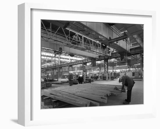 Finished Steel in a Warehouse, Sheffield, South Yorkshire, 1963-Michael Walters-Framed Photographic Print