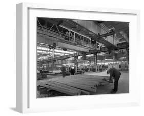 Finished Steel in a Warehouse, Sheffield, South Yorkshire, 1963-Michael Walters-Framed Photographic Print