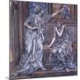 Finished Study for Queen Eleanor and Fair Rosamund, C.1900-5 (Chalk) (See 27988)-Evelyn De Morgan-Mounted Giclee Print