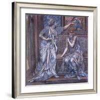 Finished Study for Queen Eleanor and Fair Rosamund, C.1900-5 (Chalk) (See 27988)-Evelyn De Morgan-Framed Giclee Print