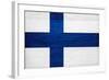 Finland Flag Design with Wood Patterning - Flags of the World Series-Philippe Hugonnard-Framed Art Print