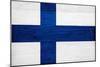Finland Flag Design with Wood Patterning - Flags of the World Series-Philippe Hugonnard-Mounted Art Print