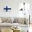 Finland Flag Design with Wood Patterning - Flags of the World Series-Philippe Hugonnard-Art Print displayed on a wall