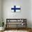 Finland Flag Design with Wood Patterning - Flags of the World Series-Philippe Hugonnard-Art Print displayed on a wall