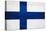 Finland Flag Design with Wood Patterning - Flags of the World Series-Philippe Hugonnard-Stretched Canvas