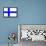 Finland National Flag Poster Print-null-Framed Poster displayed on a wall