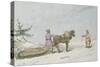 Finland Sledge, 1803-John Augustus Atkinson-Stretched Canvas