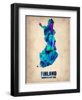 Finland Watercolor Poster-NaxArt-Framed Art Print