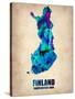 Finland Watercolor Poster-NaxArt-Stretched Canvas