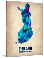 Finland Watercolor Poster-NaxArt-Stretched Canvas