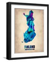 Finland Watercolor Poster-NaxArt-Framed Art Print