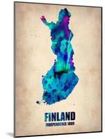 Finland Watercolor Poster-NaxArt-Mounted Art Print