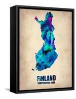 Finland Watercolor Poster-NaxArt-Framed Stretched Canvas