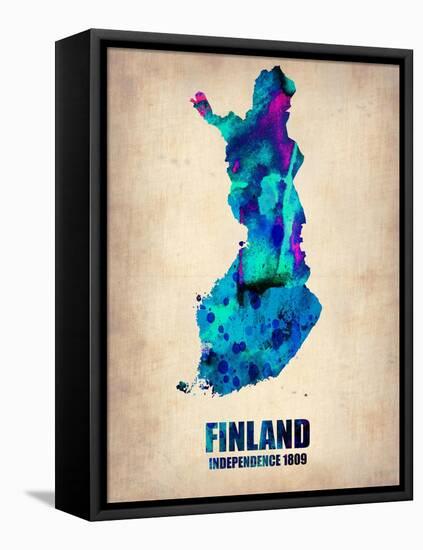 Finland Watercolor Poster-NaxArt-Framed Stretched Canvas