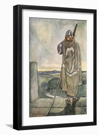 'Finn heard far off the first notes of the fairy harp', c1910-Stephen Reid-Framed Giclee Print