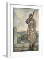 'Finn heard far off the first notes of the fairy harp', c1910-Stephen Reid-Framed Giclee Print