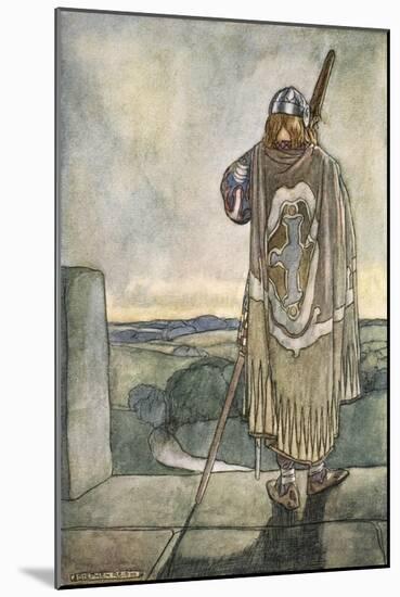 'Finn heard far off the first notes of the fairy harp', c1910-Stephen Reid-Mounted Giclee Print