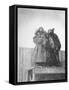 Finnish Lotta Svard Girls Watching for Russian Planes During an Air Raid Alert-Carl Mydans-Framed Stretched Canvas