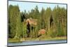 Finnish Summer House on a Wooded Island in Lake Saimaa by Sunset Light-Nick Upton-Mounted Photographic Print