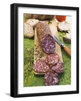 Finocchiona, Tuscan Salami with Wild Fennel Seeds, Florence, Tuscany, Italy, Italian Gastronomy-Nico Tondini-Framed Photographic Print