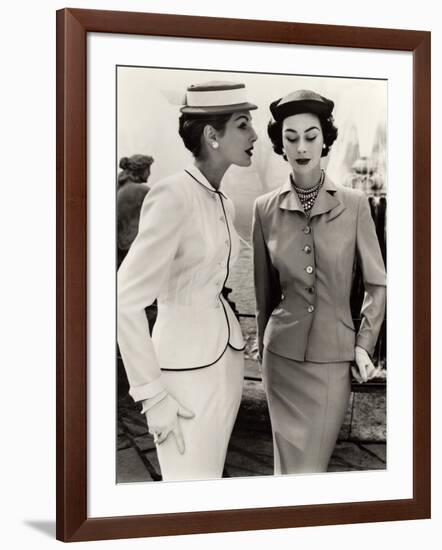 Fiona Campbell-Walter and Anne Gunning in Tailored Suits, 1953-John French-Framed Giclee Print