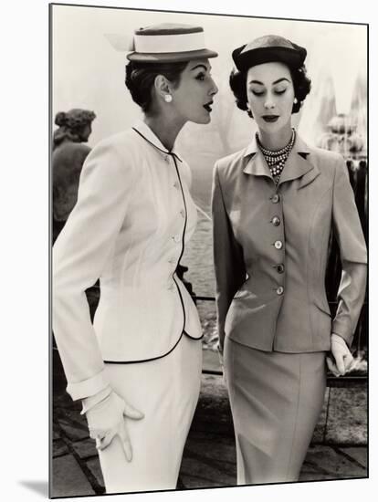 Fiona Campbell-Walter and Anne Gunning in Tailored Suits, 1953-John French-Mounted Giclee Print