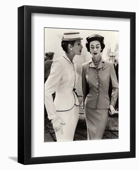 Fiona Campbell-Walter and Anne Gunning in Tailored Suits, 1953-John French-Framed Giclee Print