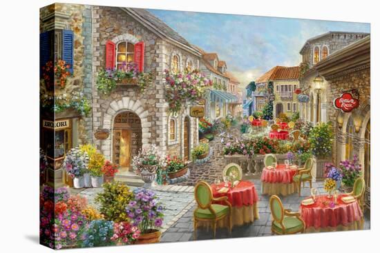 Fiori Caffes-Nicky Boehme-Stretched Canvas