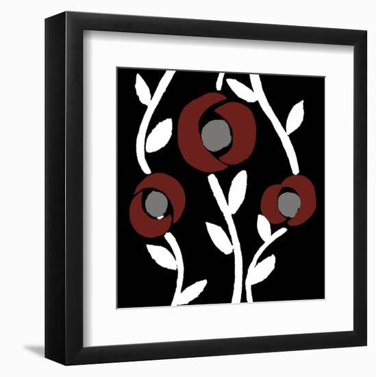 Fiori-noir-Denise Duplock-Framed Art Print