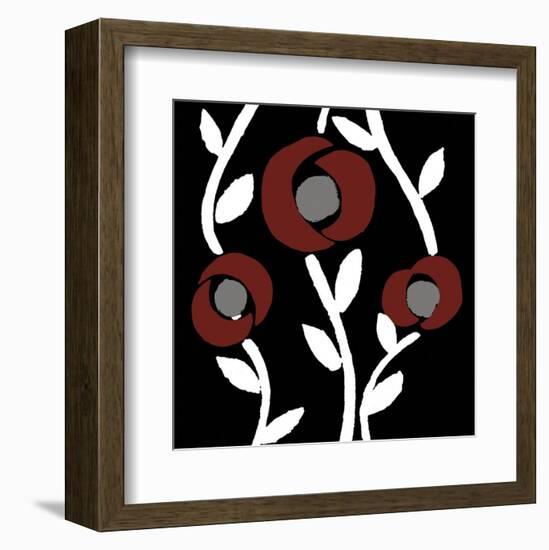 Fiori-noir-Denise Duplock-Framed Art Print