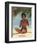 Fiorucci - Nude Girl on Beach-null-Framed Art Print