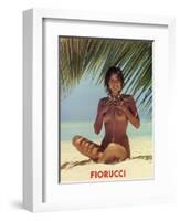 Fiorucci - Nude Girl on Beach-null-Framed Art Print